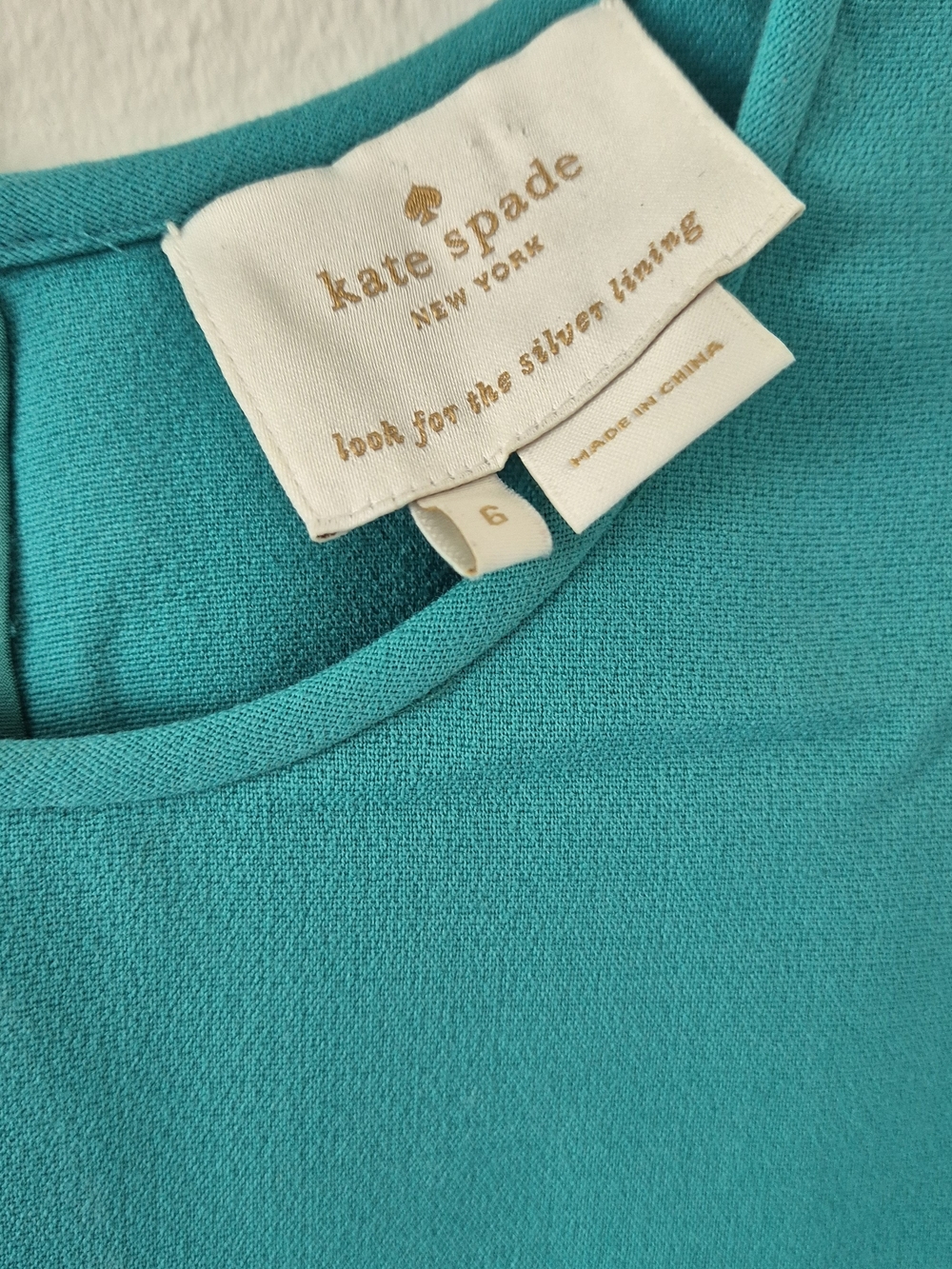 kate spade A Line Teal Green Shift Dress Size 6 - Picture 3 of 5
